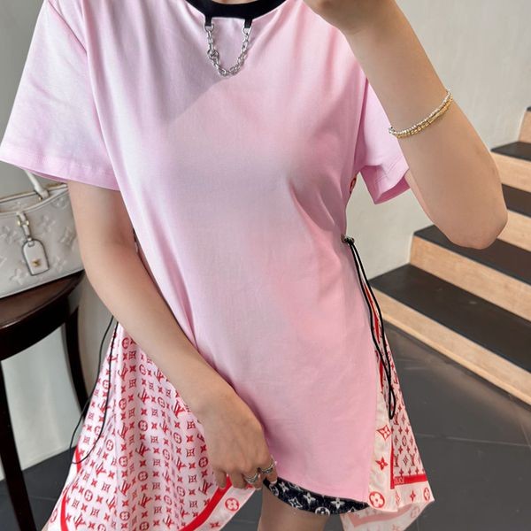 【ルイヴィトン】スカーフインサートTシャツ偽物ドレス 1AFTPU